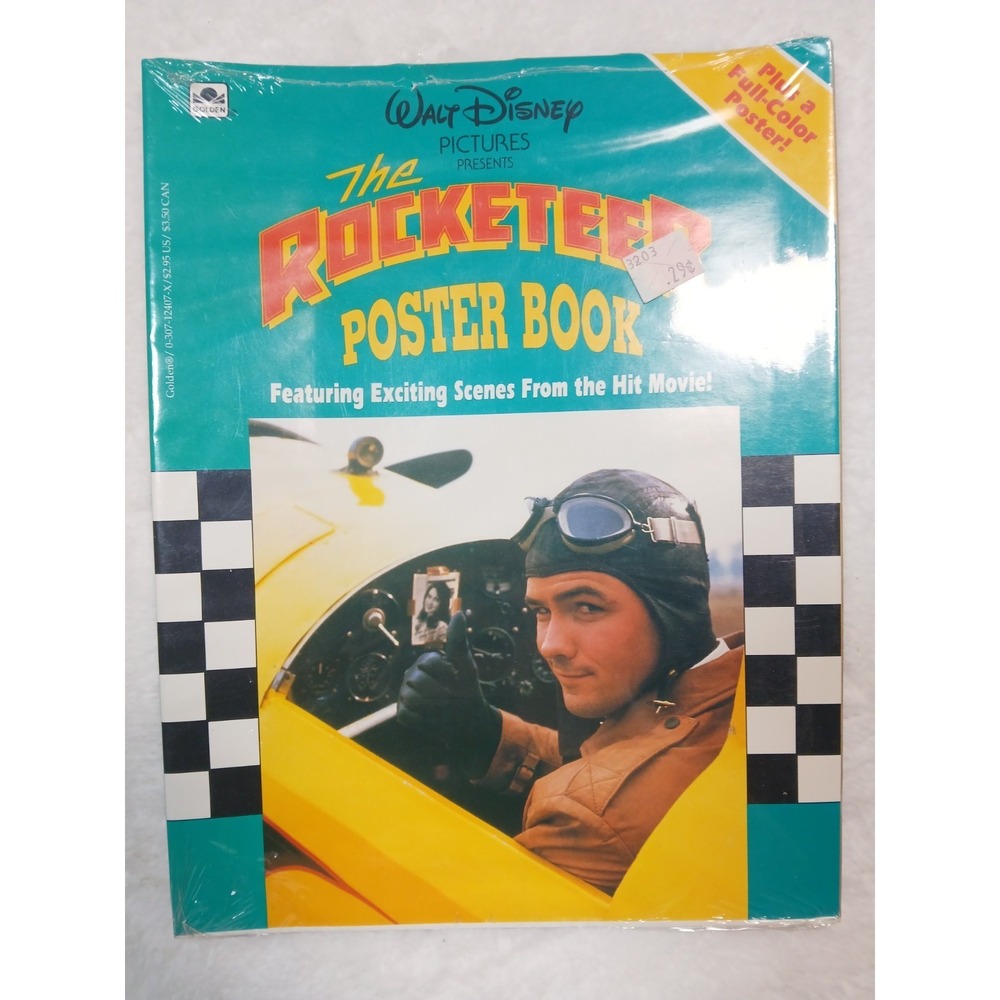 NEW The Rocketeer Poster Book Walk Disney Full-Color Poster 1991 Sealed NIP